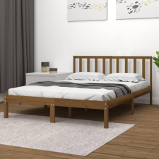 vidaXL mézbarna tömör fenyőfa ágykeret 120x190 cm (4FT Small Double) ágy és ágykellék