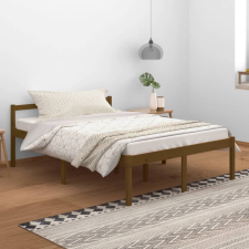 vidaXL Mézbarna tömör fenyőfa ágykeret 140 x 200 cm ágy és ágykellék