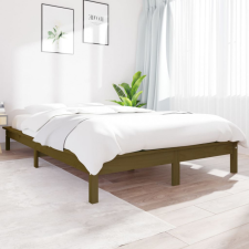 vidaXL mézbarna tömör fenyőfa ágykeret 200 x 200 cm ágy és ágykellék
