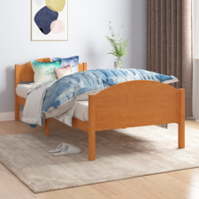 vidaXL mézbarna tömör fenyőfa ágykeret 90 x 200 cm ágy és ágykellék