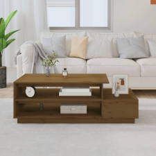 vidaXL mézbarna tömör fenyőfa dohányzóasztal 120 x 50 x 40,5 cm bútor
