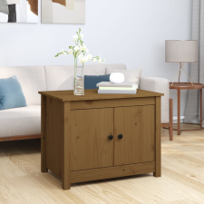 vidaXL mézbarna tömör fenyőfa dohányzóasztal 71 x 49 x 55 cm bútor