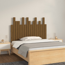 vidaXL mézbarna tömör fenyőfa fali fejtámla 108 x 3 x 80 cm ágy és ágykellék