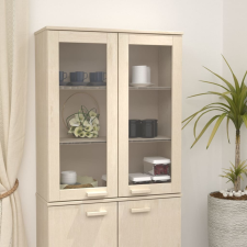 vidaXL mézbarna tömör fenyőfa felső elem magasszekrényhez 85x35x100 cm bútor