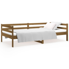 vidaXL mézbarna tömör fenyőfa kanapéágy 90 x 190 cm (814637) ágy és ágykellék