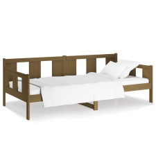 vidaXL mézbarna tömör fenyőfa kanapéágy 90 x 190 cm (820280) ágy és ágykellék