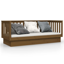 vidaXL mézbarna tömör fenyőfa kanapéágy 90 x 190 cm (821582) ágy és ágykellék