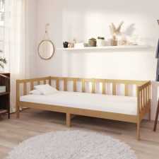 vidaXL mézbarna tömör fenyőfa kanapéágy 90 x 200 cm ágy és ágykellék