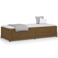 vidaXL mézbarna tömör fenyőfa kanapéágy 90 x 200 cm (821592) ágy és ágykellék