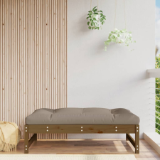 vidaXL Mézbarna tömör fenyőfa kerti lábzsámoly párnával 120x80 cm kerti bútor