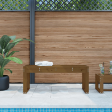 vidaXL mézbarna tömör fenyőfa kerti pad 110x38x45 cm kerti bútor