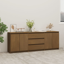 vidaXL mézbarna tömör fenyőfa kisszekrény 180 x 36 x 65 cm bútor