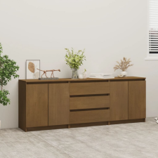 vidaXL mézbarna tömör fenyőfa kisszekrény 180 x 36 x 65 cm bútor