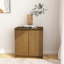 vidaXL mézbarna tömör fenyőfa kisszekrény 60 x 36 x 65 cm bútor