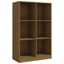 vidaXL mézbarna tömör fenyőfa könyvszekrény 70 x 33 x 110 cm (809957) bútor