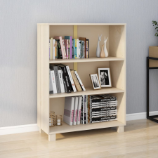 vidaXL mézbarna tömör fenyőfa könyvszekrény 85 x 35 x 112 cm bútor
