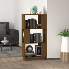 vidaXL mézbarna tömör fenyőfa könyvszekrény/térelválasztó 51x25x101 cm bútor