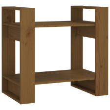 vidaXL mézbarna tömör fenyőfa könyvszekrény/térelválasztó 60x35x57 cm (813877) bútor
