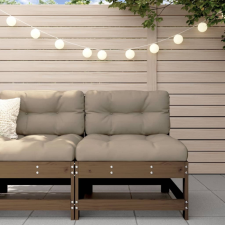 vidaXL mézbarna tömör fenyőfa középső kanapé párnákkal kerti bútor