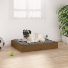 vidaXL Mézbarna tömör fenyőfa kutyaágy 61,5x49x9 cm szállítóbox, fekhely kutyáknak
