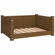 vidaXL mézbarna tömör fenyőfa kutyaágy 65,5x50,5x28 cm (821450) szállítóbox, fekhely kutyáknak