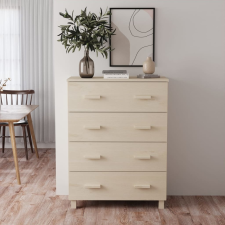 vidaXL mézbarna tömör fenyőfa tálalószekrény 79 x 40 x 103,5 cm bútor