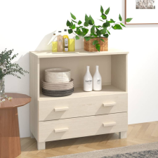 vidaXL mézbarna tömör fenyőfa tálalószekrény 85 x 35 x 80 cm bútor