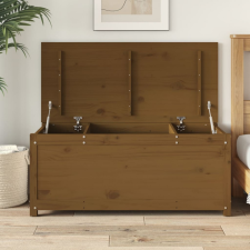 vidaXL mézbarna tömör fenyőfa tárolóláda 110x50x45,5 cm bútor