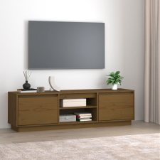 vidaXL mézbarna tömör fenyőfa TV-szekrény 140 x 35 x 40 cm bútor