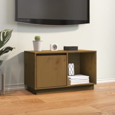 vidaXL mézbarna tömör fenyőfa TV-szekrény 74 x 35 x 44 cm bútor