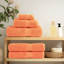 vidaXL Mikroszálas törölközők 4 pcs Narancssárga 15 x 21 cm Pamut lakástextília