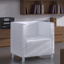 vidaXL Modern Faux Bőr Kád Stílusú Klubfotel / fotel Fehér bútor