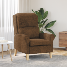 vidaXL Modern Karosszék Barna Szövet, Fa Normál Ergonómikus Karosszék bútor