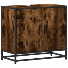 vidaXL mosdószekrény füstölt tölgy 65x33x60 cm Gépesített fa (849266) fürdőszoba bútor