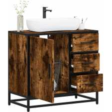 vidaXL mosdószekrény füstölt tölgy 65x33x60 cm Gépesített fa (849276 VidaXL) fürdőszoba bútor