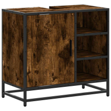vidaXL mosdószekrény füstölt tölgy 65x33x60 cm Gépesített fa (849286) fürdőszoba bútor