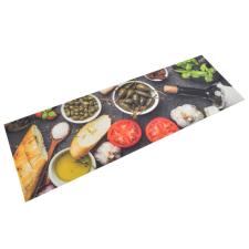 vidaXL mosható bor- és vacsoramintás bársony konyhaszőnyeg 60x180 cm lakástextília
