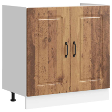 vidaXL Mosogató aljzat szekrény Kalmar régi fa 80x46x81,5cm műanyag fa (853455) bútor