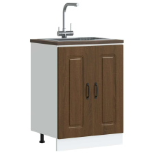 vidaXL Mosogató sljzat szekrény Kalmar barna tölgy 60x46x81,5 cm bútor
