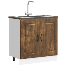 vidaXL Mosogató sljzat szekrény Kalmar füstölt tölgy 80x46x81,5 cm bútor