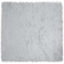 vidaXL Műbárány szőnyeg Szürke 120 x 120 cm Poliészter lakástextília