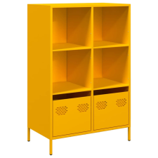 vidaXL mustársárga acél tálalószekrény 68 x 39 x 103,5 cm (851385) bútor