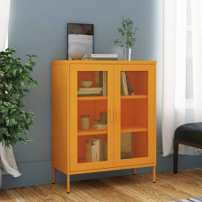 vidaXL mustársárga acél tárolószekrény 80 x 35 x 101,5 cm irattároló szekrény