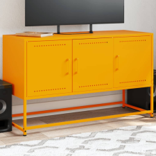 vidaXL Mustársárga acél TV-szekrény 100,5x39x60,5 cm bútor
