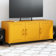 vidaXL mustársárga hidegen hengerelt acél TV-szekrény 100,5x39x43,5 cm bútor