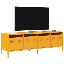 vidaXL mustársárga hidegen hengerelt acél TV-szekrény 135x39x43,5 cm bútor