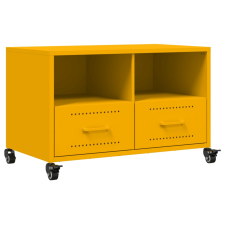 vidaXL mustársárga hidegen hengerelt acél TV-szekrény 68x39x43,5 cm (846701) bútor