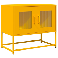 vidaXL mustársárga hidegen hengerelt acél TV-szekrény 68x39x60,5 cm (853335) bútor