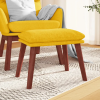 vidaXL mustársárga szövet lábzsámoly 45 x 29,5 x 39 cm