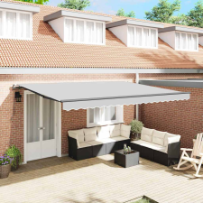 vidaXL Napernyő Kézi Antracit 5 x 3 m Fém kerti bútor